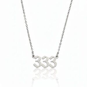 Angel Number 333 Support Stainless Steel Necklace